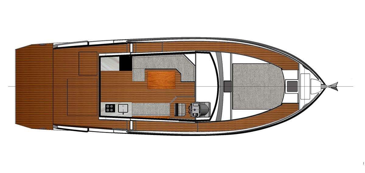 Gran Maestro 43 — plan d'aménagement